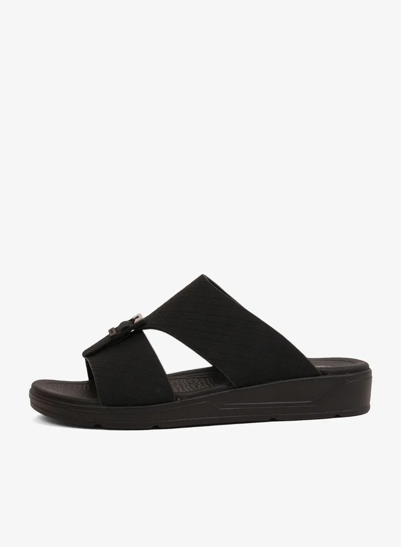 كومفورت بلس صنادل عربية كلاسيكية مريحة للأولاد باللون الأسود